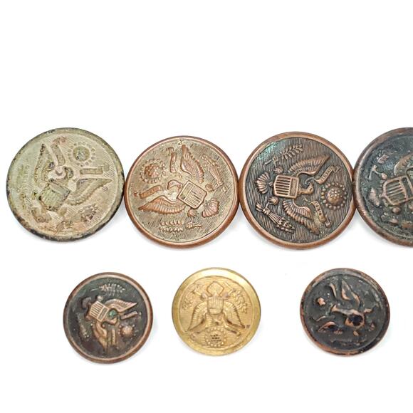 Military Brass Buttons Scoville NS Meyer NYC New Jersey Lot - Picture 2 of 8